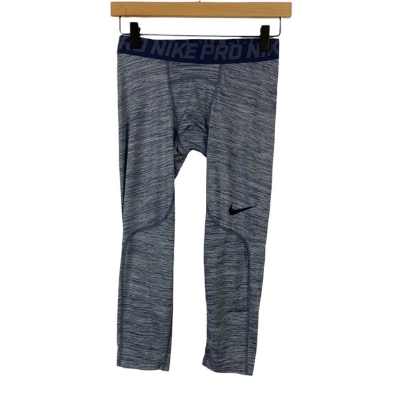 Nike Pro Dri-FIT Heathered Leggings Gym Exercise Size Small - Picture 2 of 9